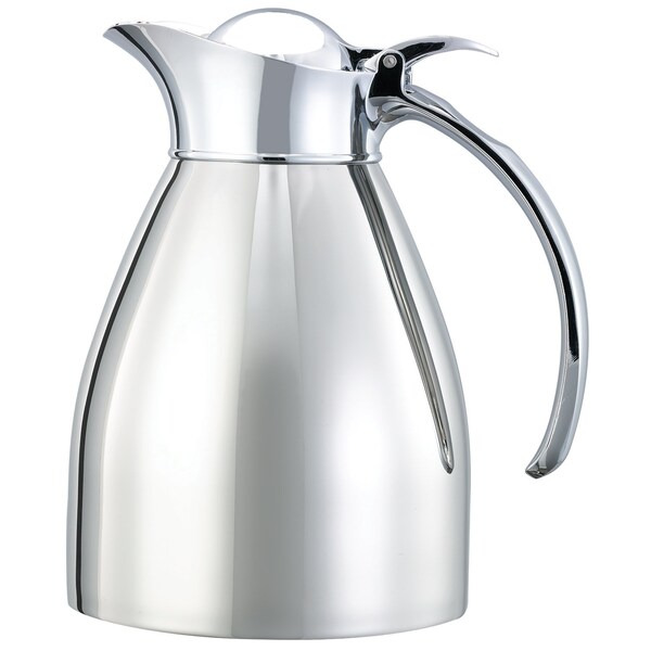 Service Ideas Marquette Series Flip Top Stainless Vacuum Insulated Carafe, 20 Ounce, Polished MAR06PS - main